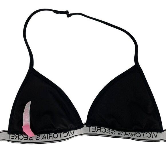 Victoria's Secret The Teeny Triangle Swimsuit Top Padded Black Small 11054339 - Picture 4 of 7